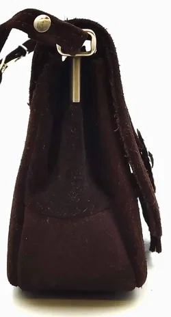 Wildleder Trachtentasche dunkelbraun - Bild 3