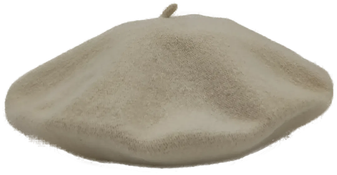 Pure New Wool Damen Tellermütze dunkelbeige - Bild 1