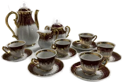 17-teiliges Neuwertiges Vintage Porzellan Kaffeeservice - Bild 3