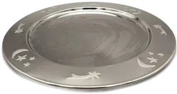 Tablett für Deko, Weihnachten, Ø 39cm, silberfarben - Bild 2