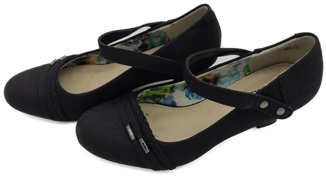 Pumps "seveneast", schwarz mit Riemchen, Größe 38 – Bild 3
