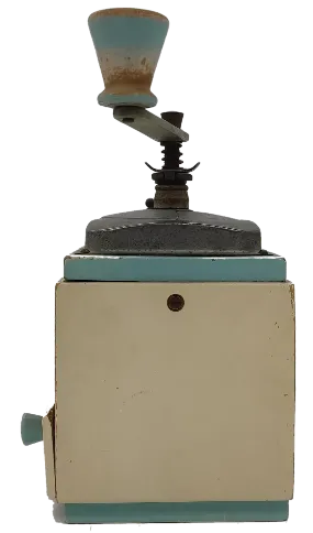Leinbrock Ideal Vintage Kaffeemühle in Beige/Hellblau – Bild 3