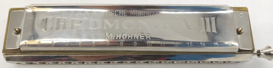 M.Hohner Chronmonika III 280  C  Mundharmonika 16 Kanäle mit Etui – Bild 4