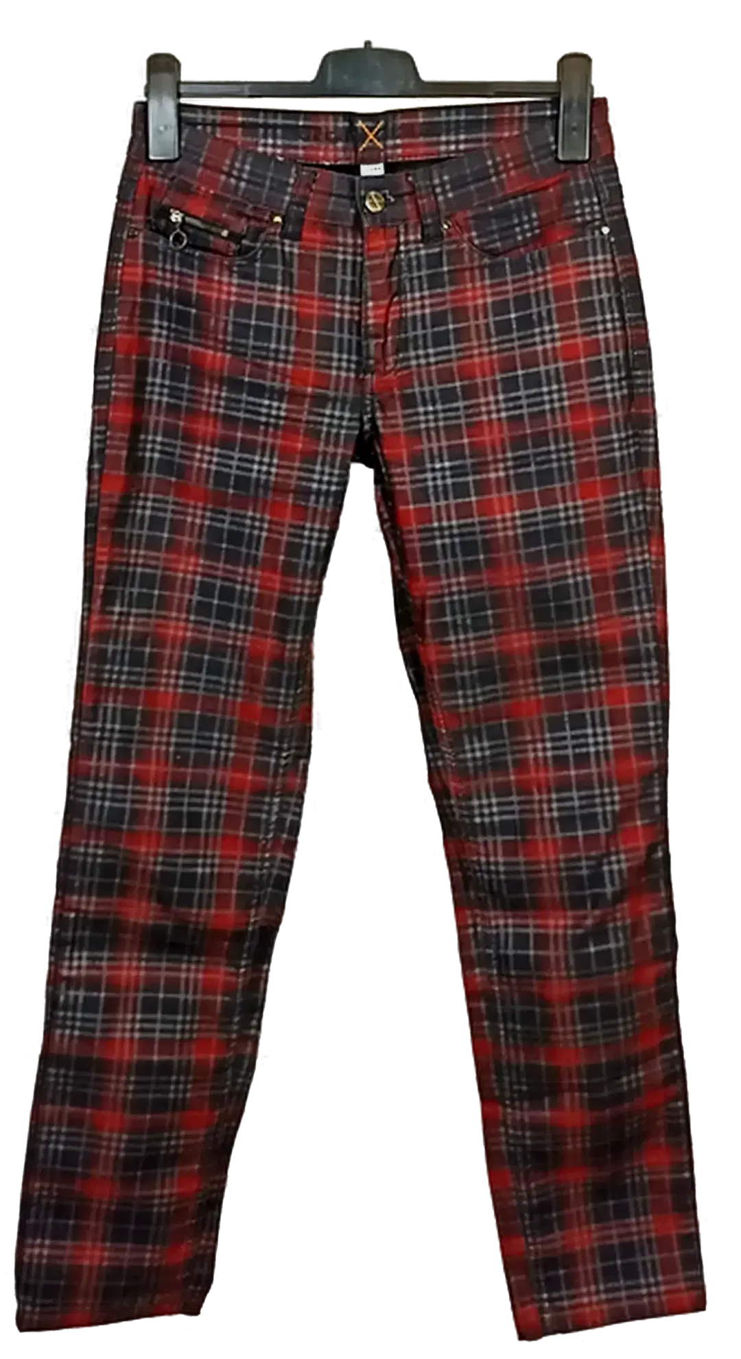 Mac Jeans Damen Jeans grau und rot kariert Gr. W36 / L32 - Bild 4