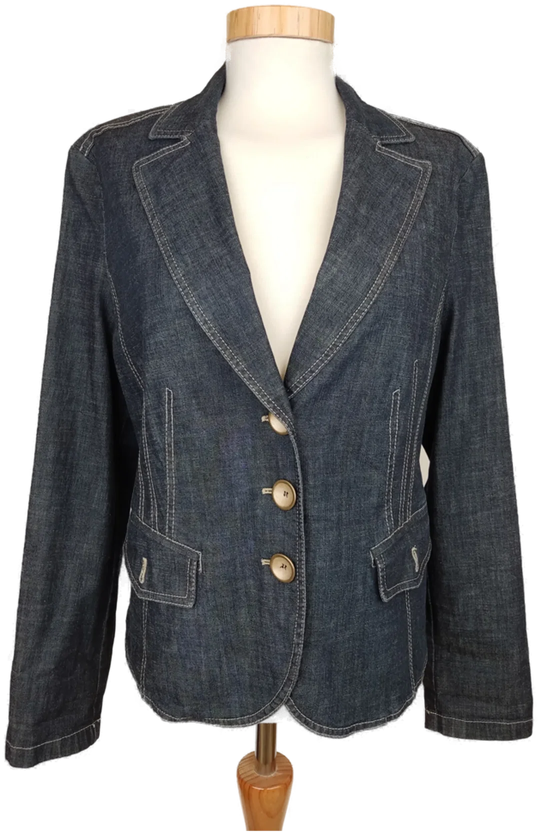 Gerry Weber Damen Blazer Denim grau/schwarz - S/36 - Bild 1