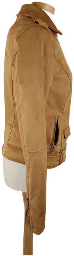 C & A Yessica Damen-Bikerjacke Kunstleder beige - XS/34 - Bild 3