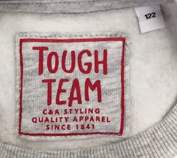 C&A Tough Team Kinder Weihnachtspullover grau gemustert Gr. 122 - Bild 3