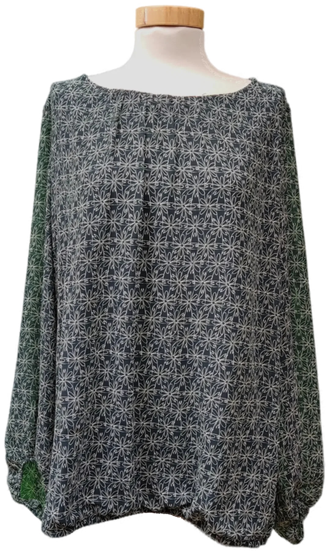 s.Oliver Langarmbluse gemustert Gr. L - Bild 1