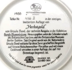 Hutschenreuther Sammelteller 1988 - „Winterdämmerung“ von Ursula Band (Teller 4166 B) - Bild 3