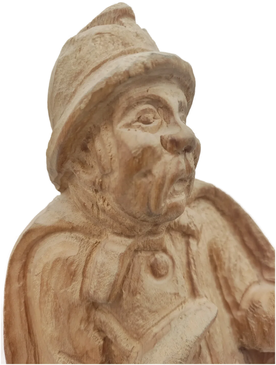 Nachtwächter Figur Handarbeit Holz 44 cm | Handgeschnitztes Unikat – Bild 7
