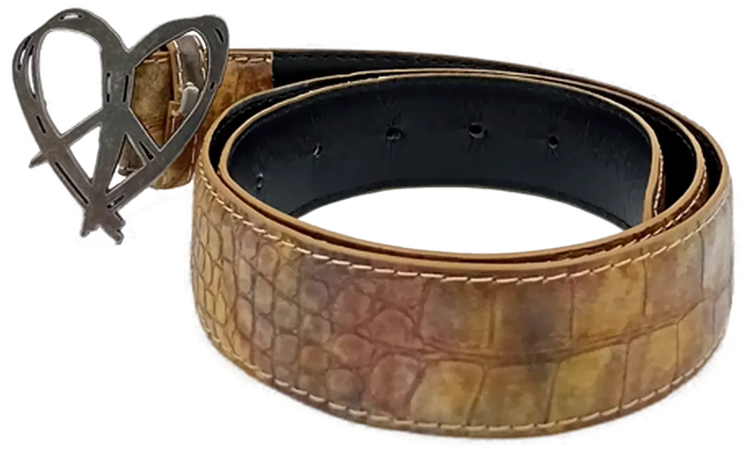 Desigual Damen Gürtel Camouflage-Krokodilmuster braun - Bild 4