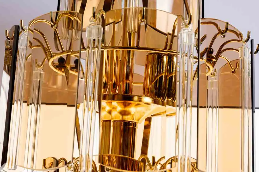 EGLO Tischlampe 70er Jahre – Rauchglas – Vintage Mid-Century Design – Bild 2