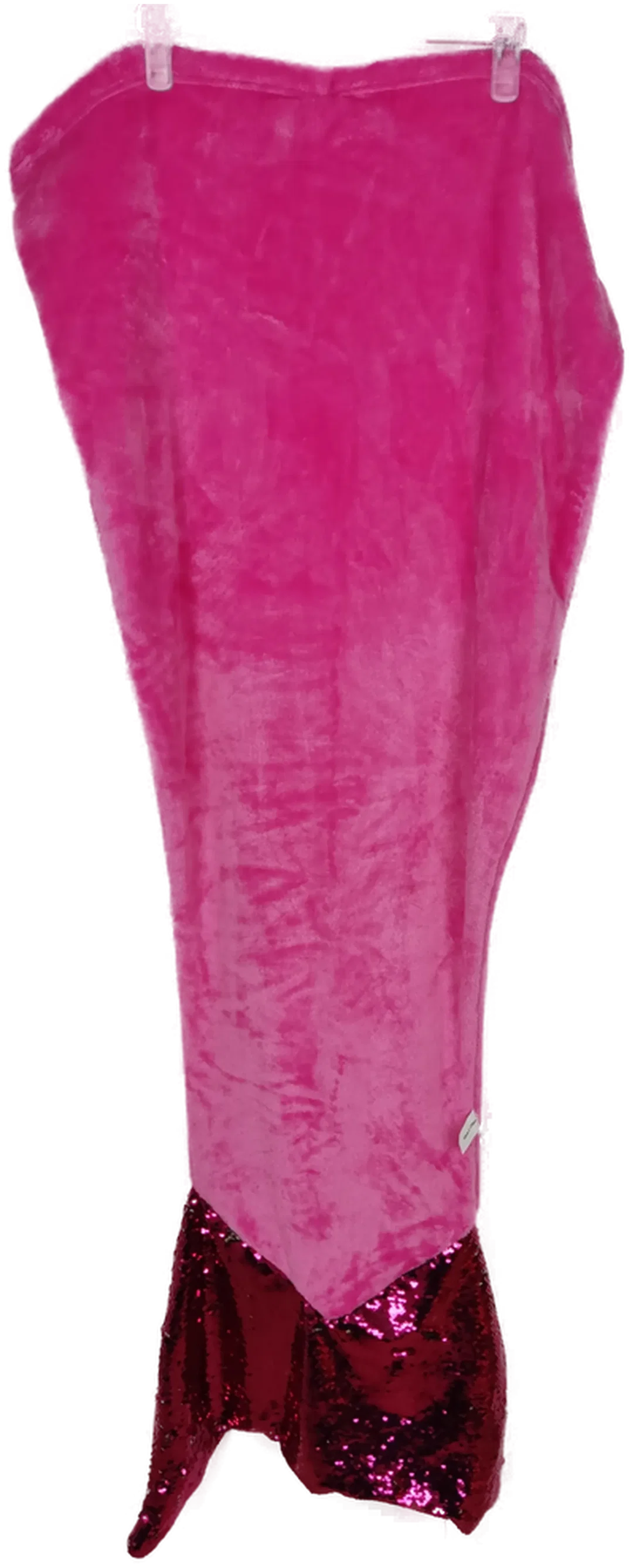 Meerjungfraudecke, pink mit Paillettenflosse, Plüsch, Größe 60x150 cm – Bild 3