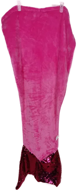 Meerjungfraudecke, pink mit Paillettenflosse, Plüsch, Größe 60x150 cm - Bild 3