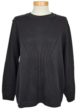  KASA Strickmoden Vintage Damen Pullover, schwarz - Gr. XL  - Bild 1