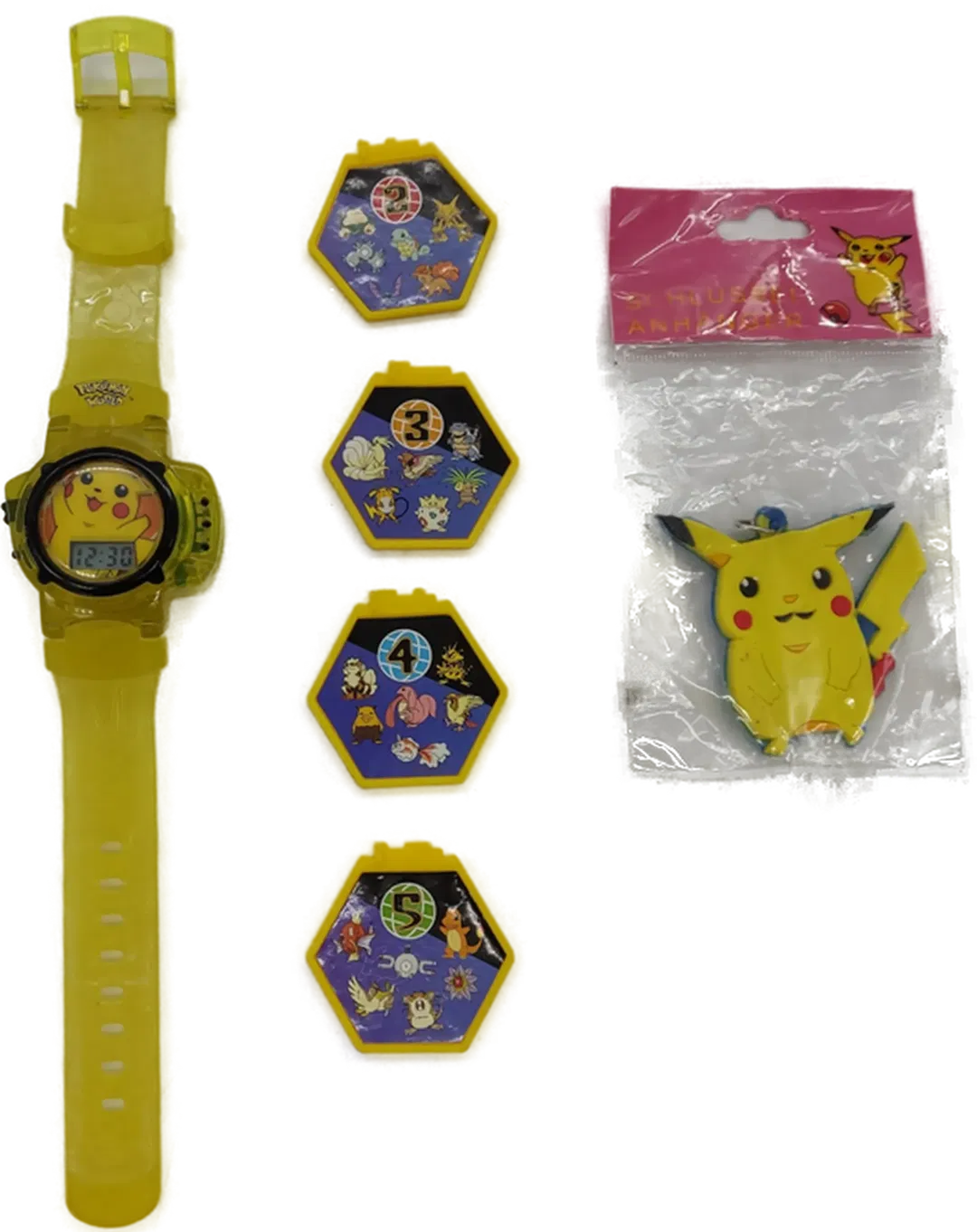 Pokémon World Kinderuhr Pikachu Burger King +4 Soundkarten und Schlüsselanhänger - Bild 4