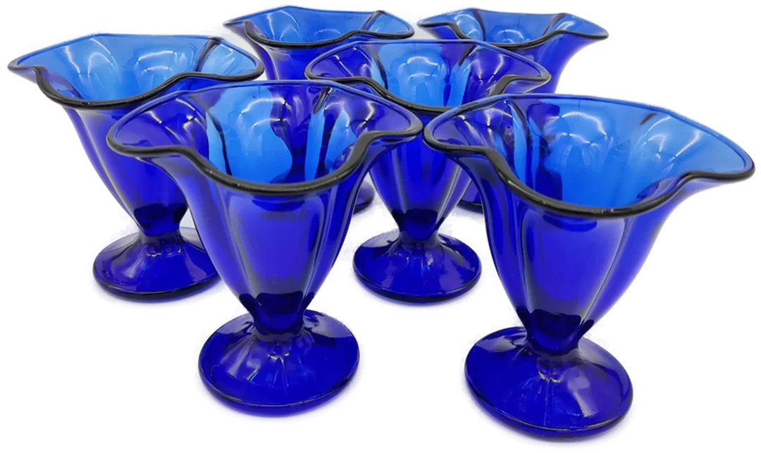 6 Stk. Eisschalen blau  - Bild 1