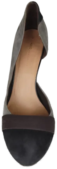 Hugo Boss Damen High Heels Veloursleder, grau/schwarz - Gr. EU 39 - Bild 4