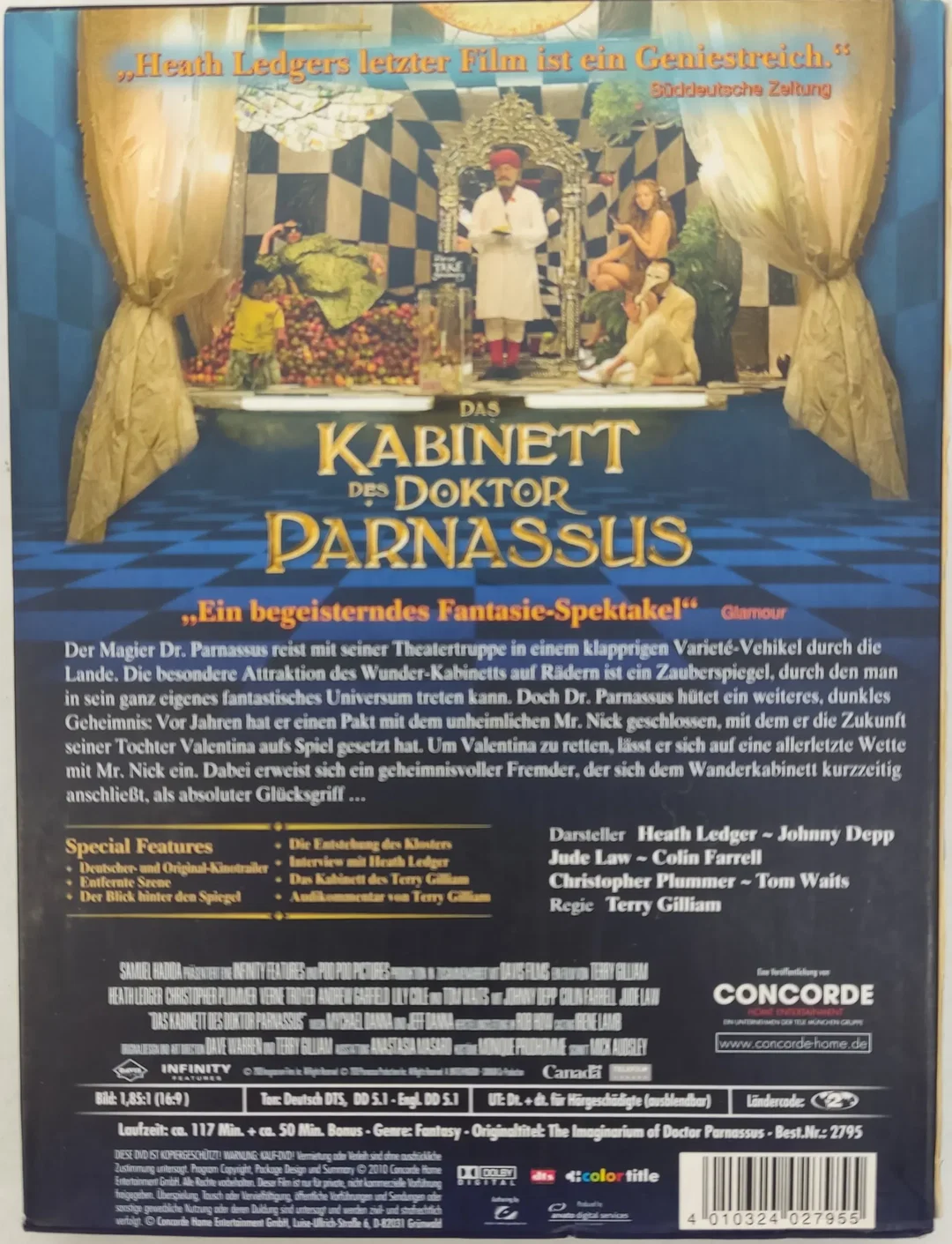DVSs 2 Stück "Das Kabinett des Doktor Parnassus" mit Heath Ledger, Johnny Depp, Colin Farrell, Jude Law und andere... – Bild 3