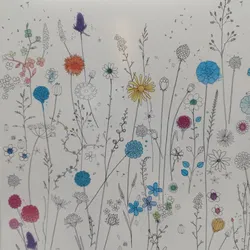 Leiner Blumen-Bild Aquarellmotiv-Druck - 51x49cm Rahmen - Bild 2