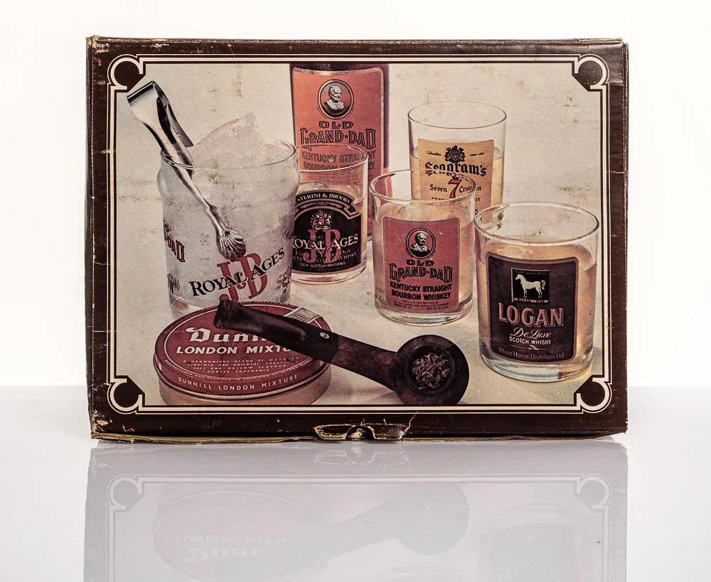 Whisky Set mit 4 Gläser, Eiswürfelglas und Zange – Bild 2