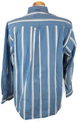 Herrenhemd längsgestreift blau, weiß - Gr. L - Bild 3