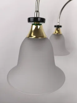 Deckenlampe, Luster 5-flammig, Messing/Glas - Bild 3