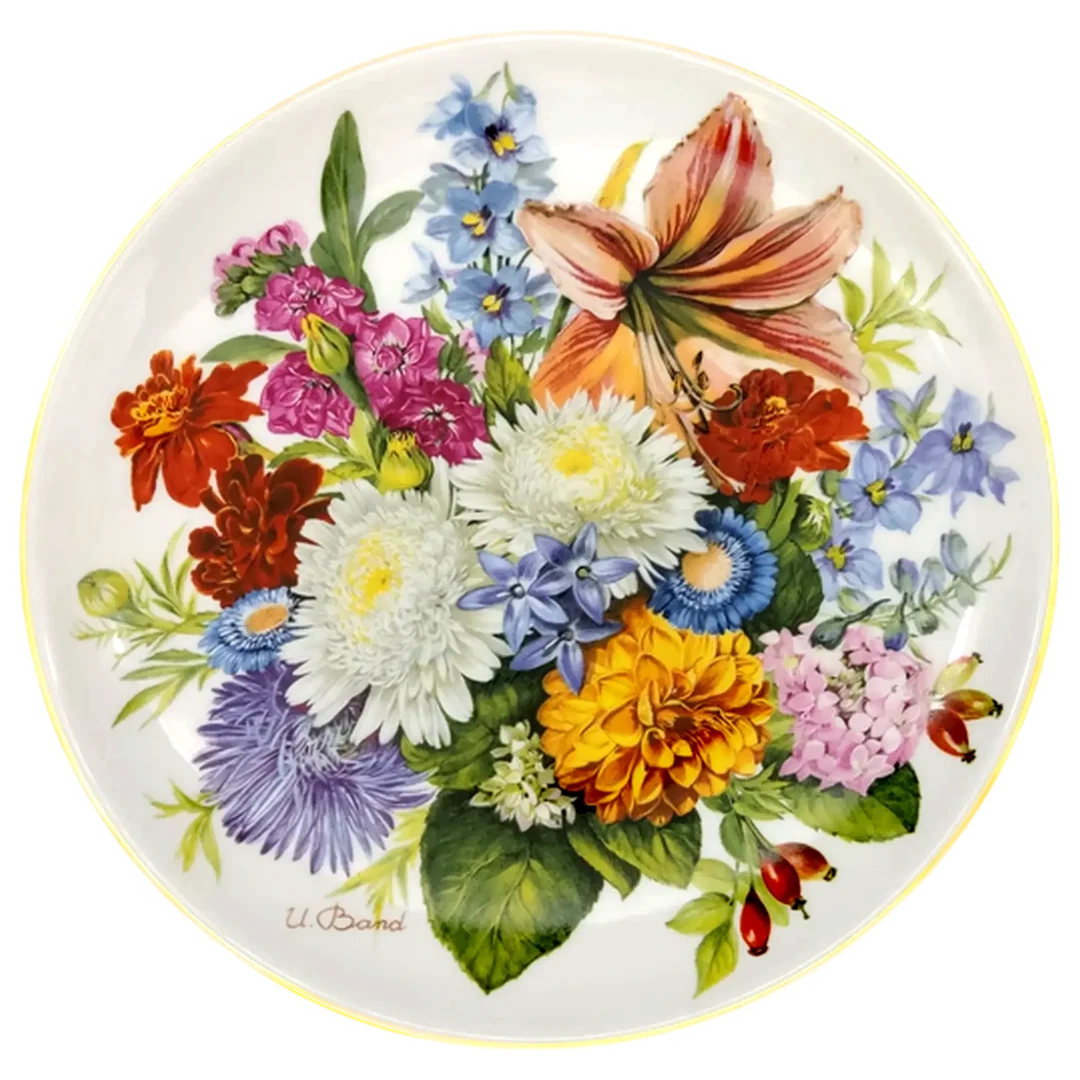 Hutschenreuther Sammelteller 1988 - „Herbstfarben“ von Ursula Band (Teller 5111 C) – Bild 1