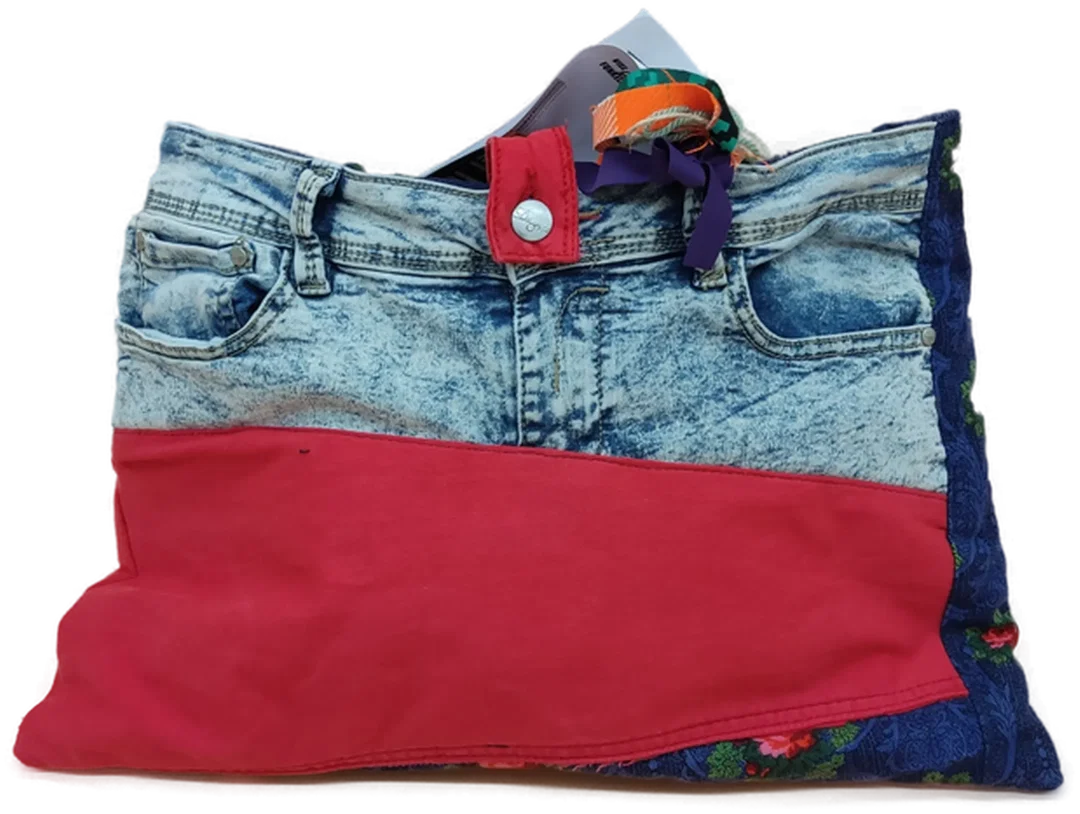 Jeans-Upcycling Laptoptasche - Bild 1