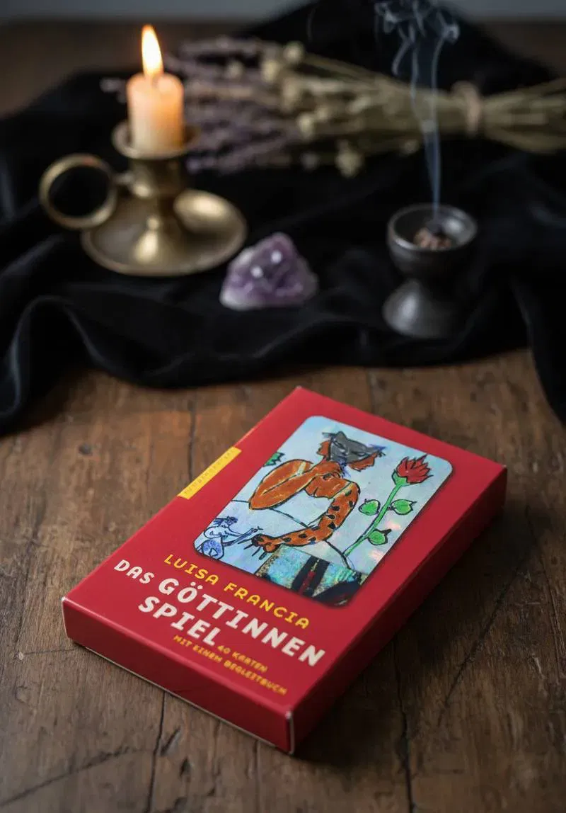 Luisa Francia: „Das Göttinnenspiel“ – 40 Karten mit Begleitbuch (Nymphenburger), - Bild 1