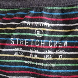 Primark Damen Langarmshirt, schwarz bunt gestreift - Gr. 46/48 - Bild 4