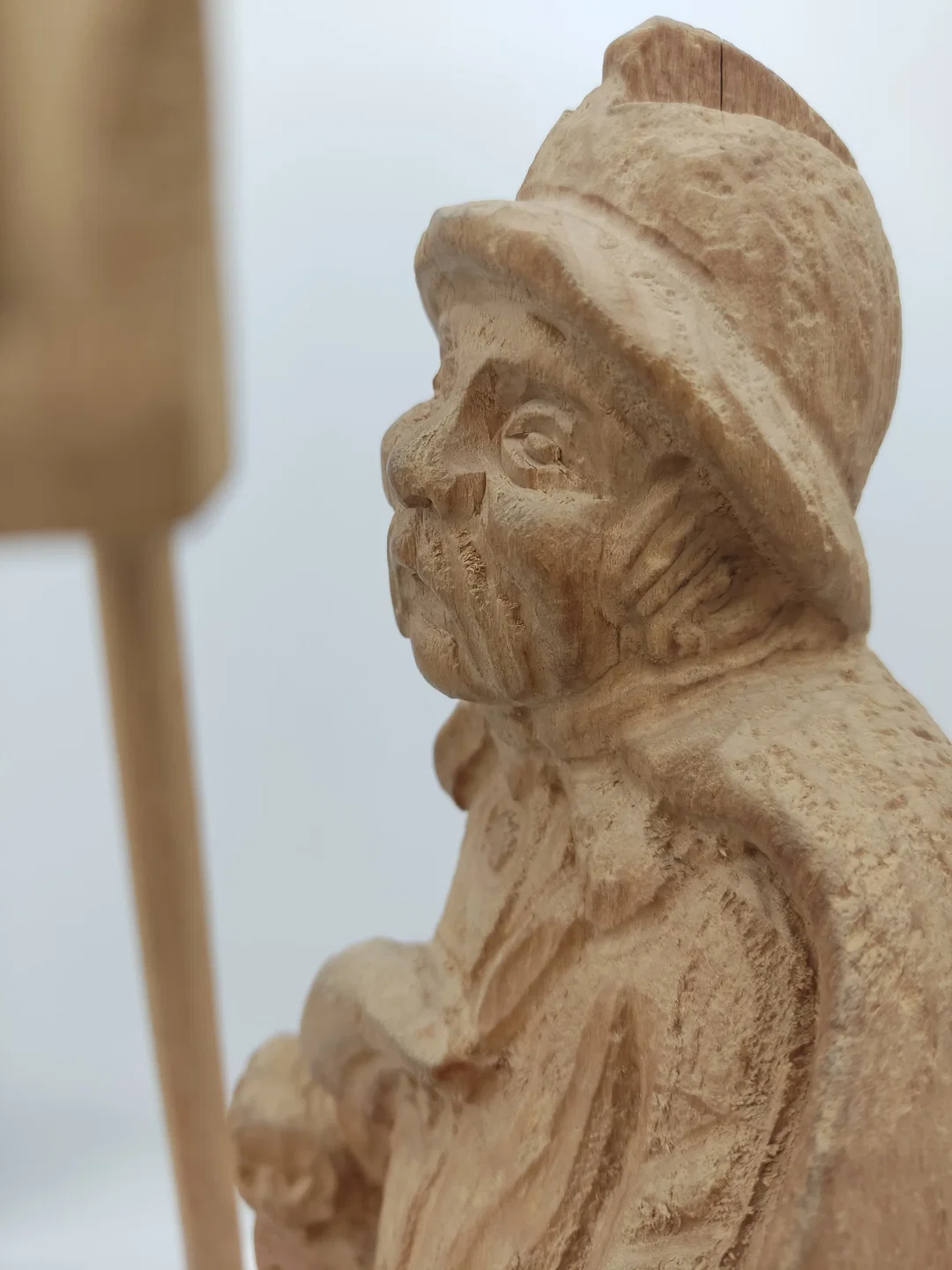 Nachtwächter Figur Handarbeit Holz 44 cm | Handgeschnitztes Unikat – Bild 8
