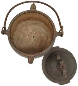 Historischer Dampfdrucktopf aus Gusseisen – Papinischer Dampfkocher mit Charme und Schönheitsfehler - Bild 1