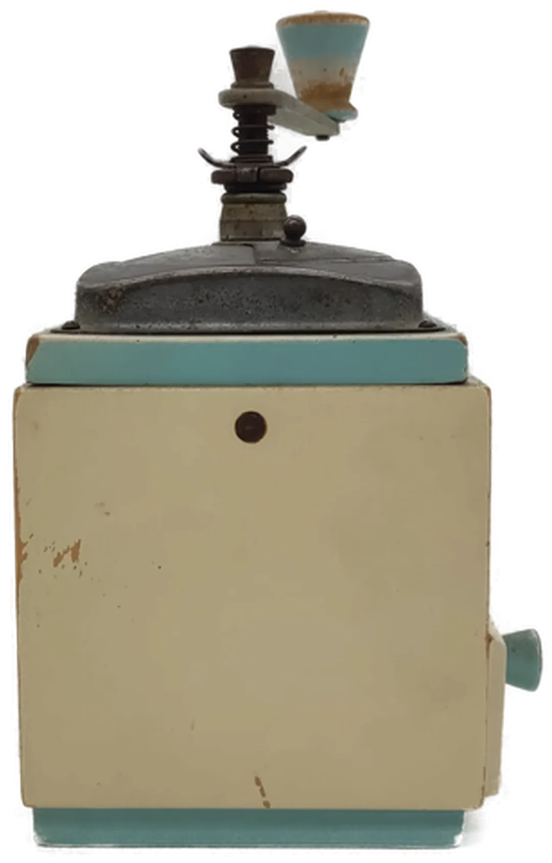 Leinbrock Ideal Vintage Kaffeemühle in Beige/Hellblau – Bild 4