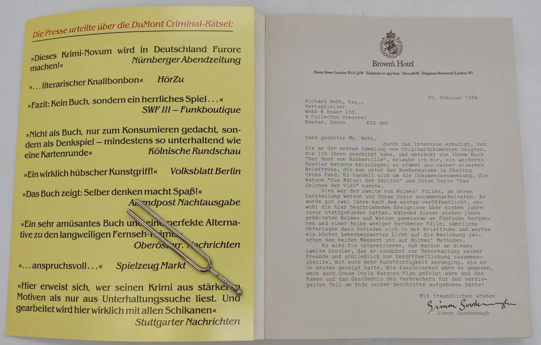 Buch "Im Zeichen der Vier" DuMont's Sherlock Holmes Rätsel 1987  – Bild 3