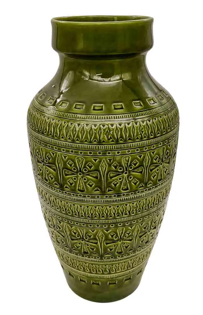 Bodenständer-Vase West Germany – Prachtstück in Olivgrün – Bild 2