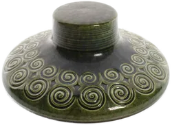 Vintage Rumtopf West Germany – Grünglasierter Keramiktopf mit Reliefdekor - Bild 4