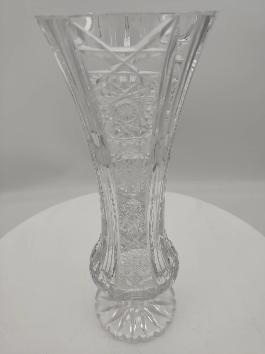 Kristallvase mit Schliffmuster | Tschechischer Vintage-Schatz – Bild 3