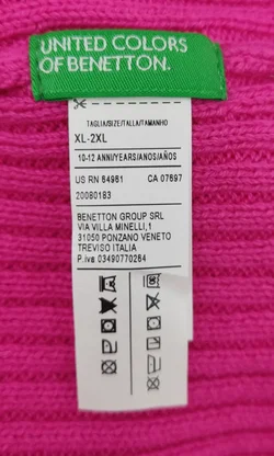 United Colors of Benetton Kindermütze pink Gr. XL-2XL - Bild 3