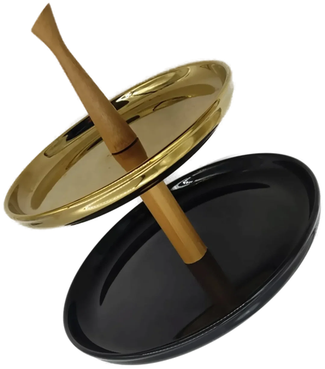 Etagere 2-Stöckig aus Metall, Schwarz/Gold – Bild 3