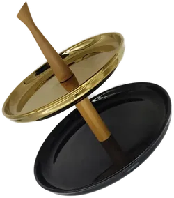 Etagere 2-Stöckig aus Metall, Schwarz/Gold - Bild 3