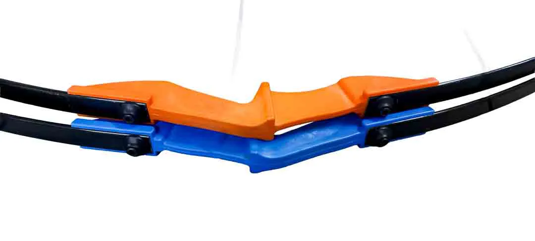 Recurve Bogen 133cm Bogenschießen Jugendbogen Blau Orange – Bild 3