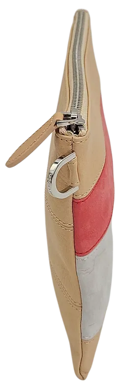 Max V. Koenig Damen Lederkulturbeutel, creme/pink/grau - Bild 3
