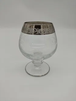 Murano Medici Cognac Gläser mit Platinrand 5 Stück - Bild 3