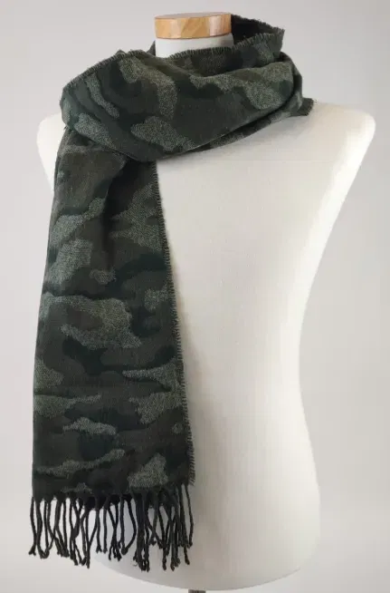 Herren Schal - Camouflage grün-schwarz - Bild 1