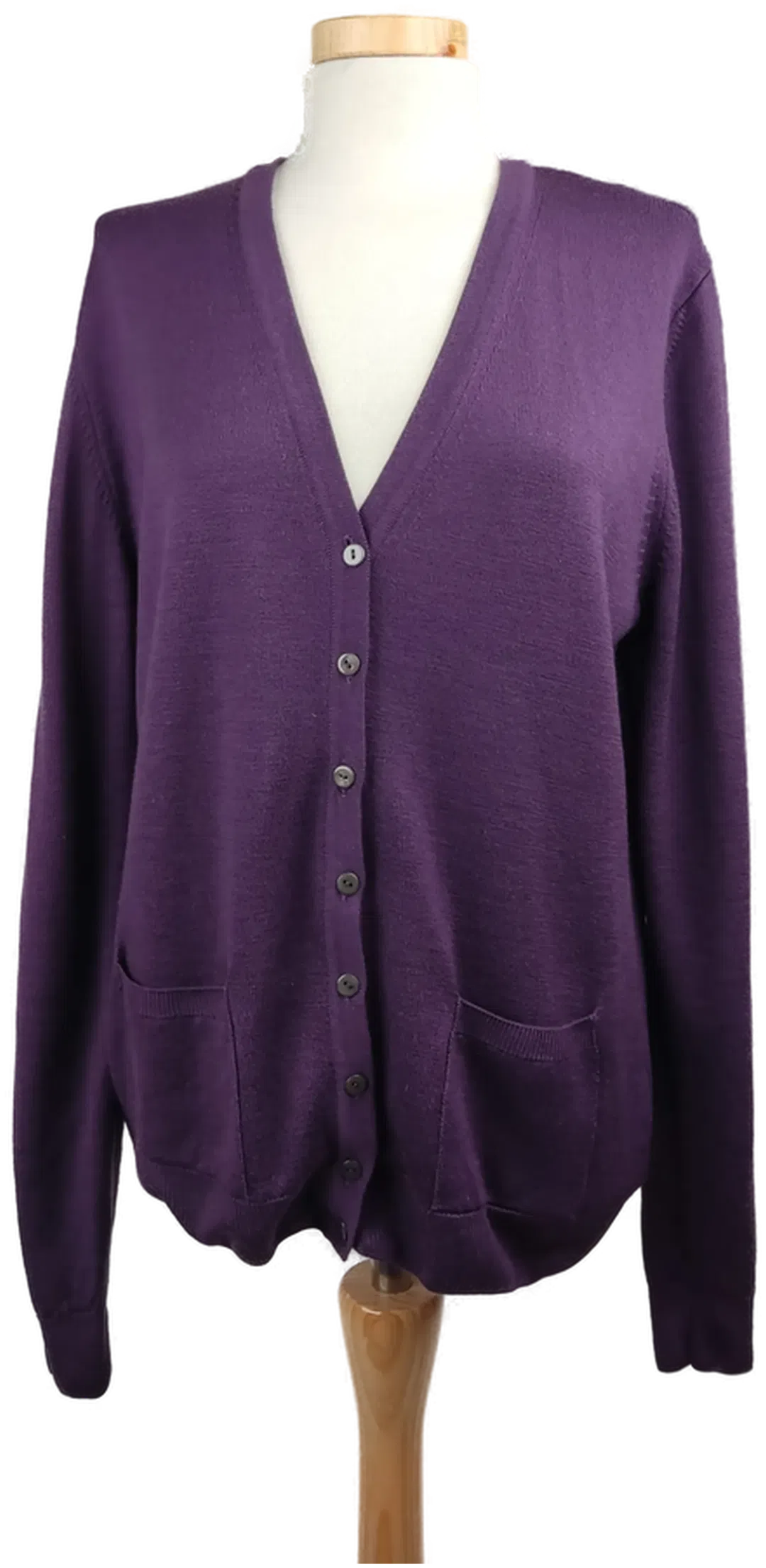 Woolmark Damen-Weste langarm violett - L/40 - Bild 4