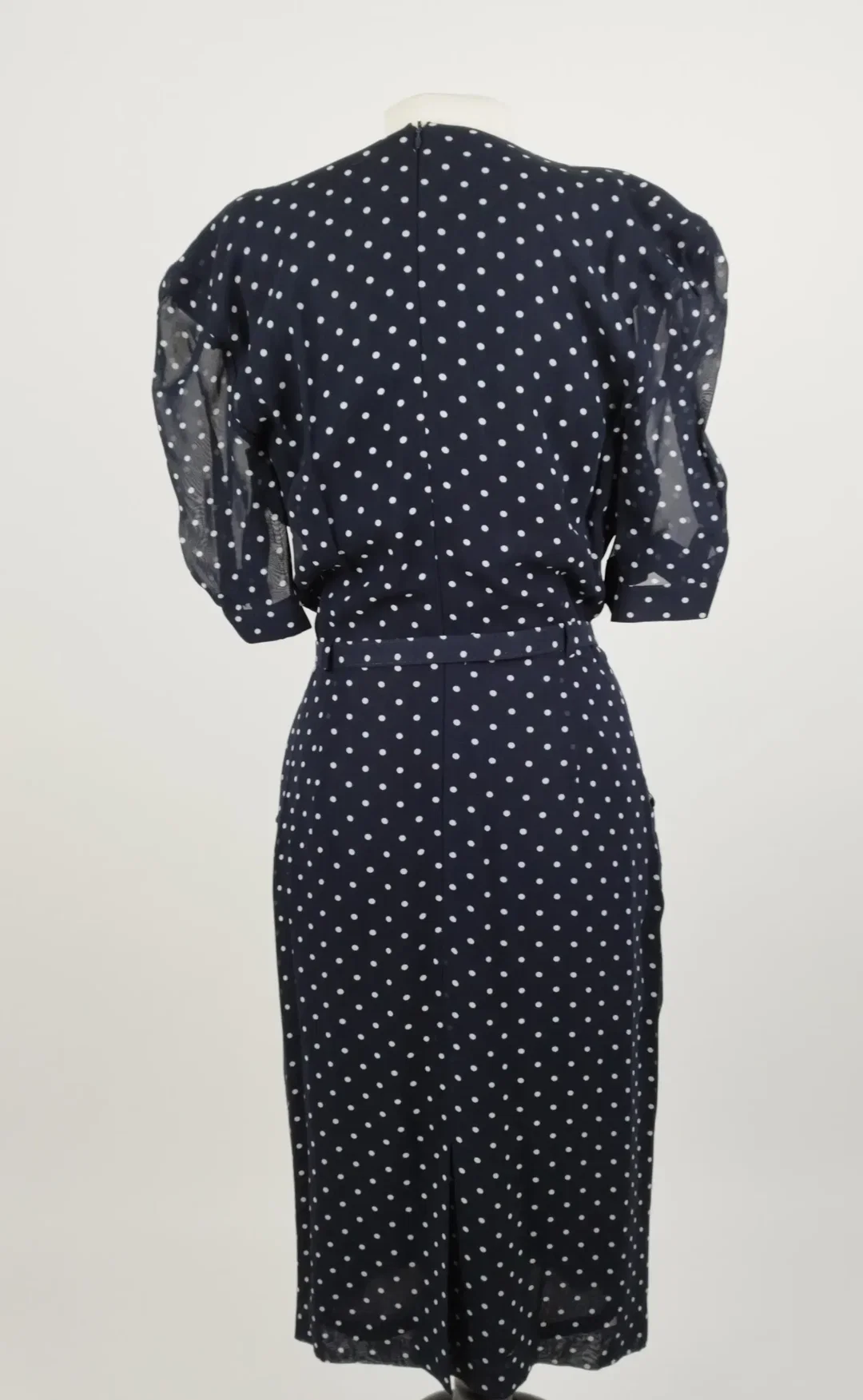 René Lezard Polkadot Midikleid - Gr. 38 / 100% Viskose – Bild 3