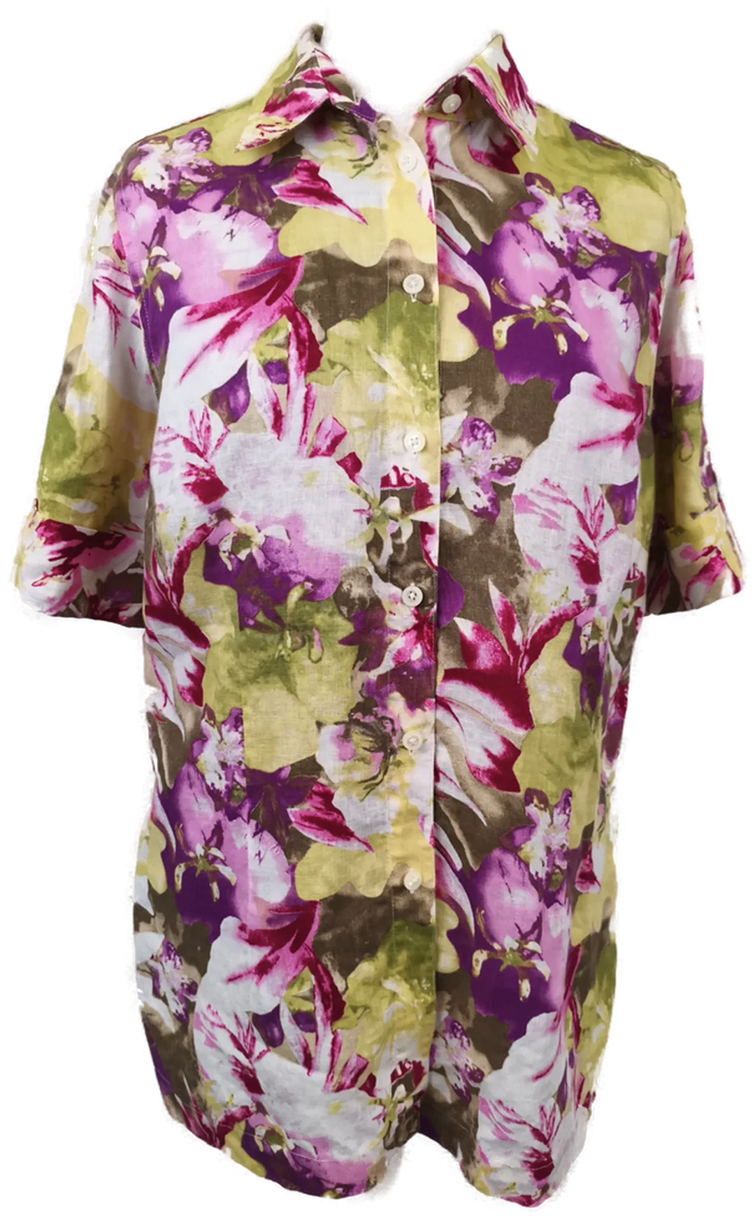 Walbusch, Hemdbluse Damen, Gr. 42, Leinen - Bild 4