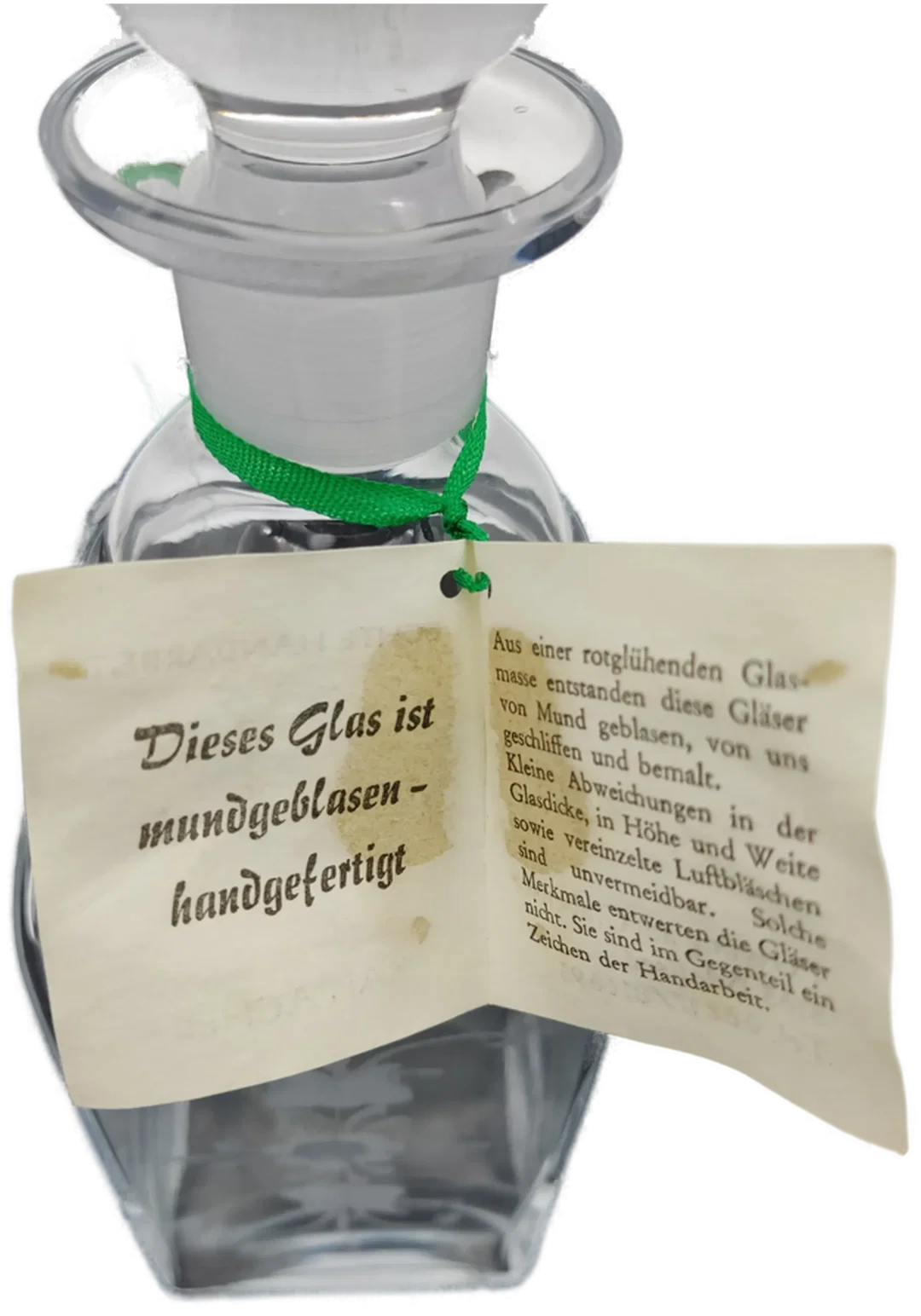 Kappacher Glaskaraffe Handarbeit – Bild 3