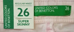 United Colors of Benetton Damen Hose rosa Gr. 26 – Vorschau 3